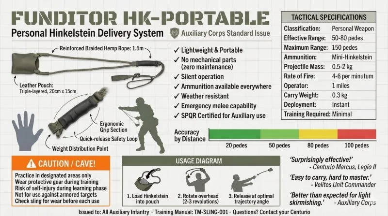 Eine einfache Steinschleuder mit kleinem Hinkelstein als Symbol für die Basisversion, mit der man kostenlos in Lapicida starten kann