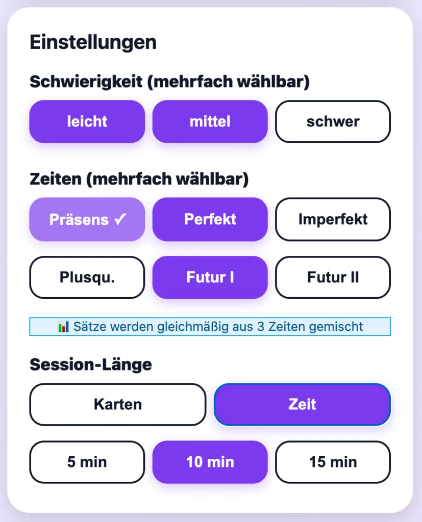 Satzglieder Latein Einstellungen Latein App Satzglieder Einstellungen Bereich lernen