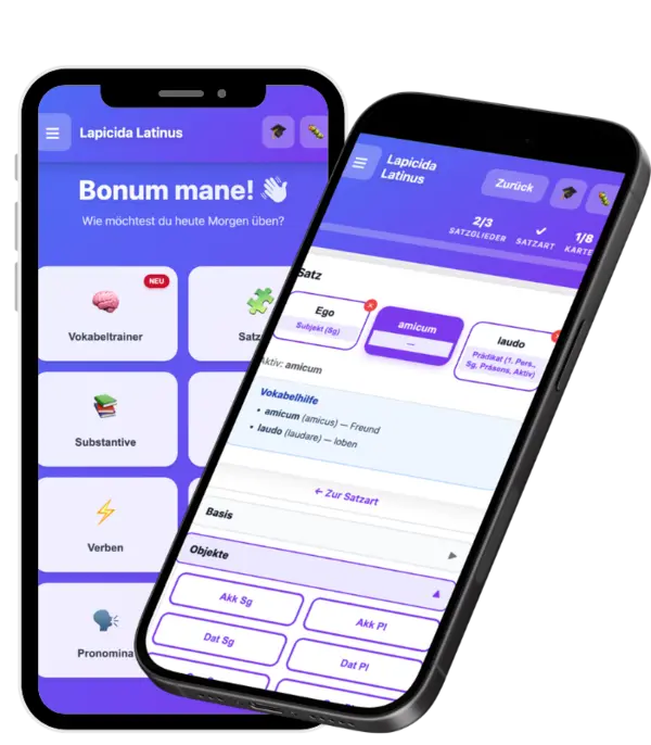 Latein lernen App Mockup