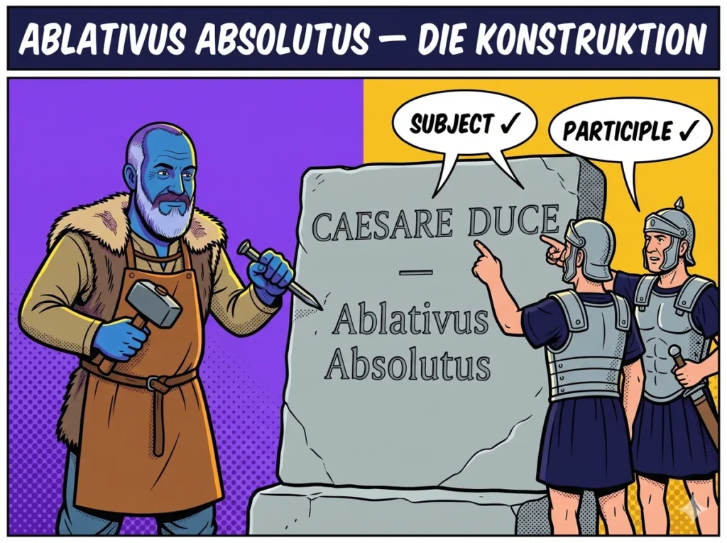 Ablativus absolutus Latein — Beispiel mit hostibus victis