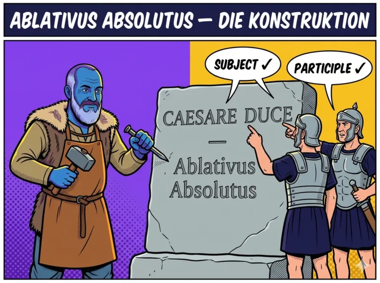 Ablativus absolutus Latein — Beispiel mit hostibus victis