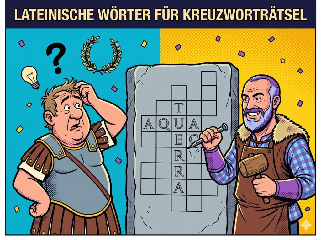 Lateinische Wörter für Kreuzworträtsel — häufige Begriffe aus Aqua bis Terra