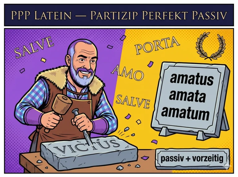 PPP Latein — Partizip Perfekt Passiv bilden, erkennen, übersetzen