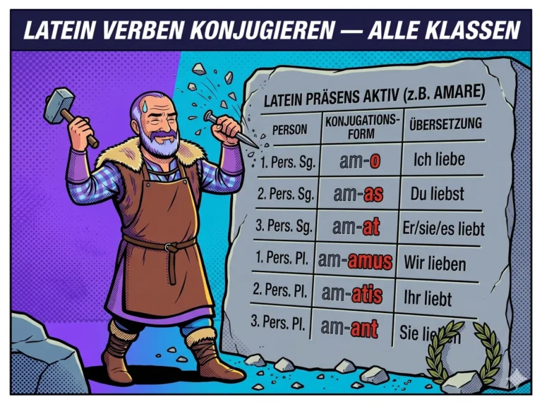 Lateinische Verben konjugieren &mdash; alle Tempora und Konjugationen