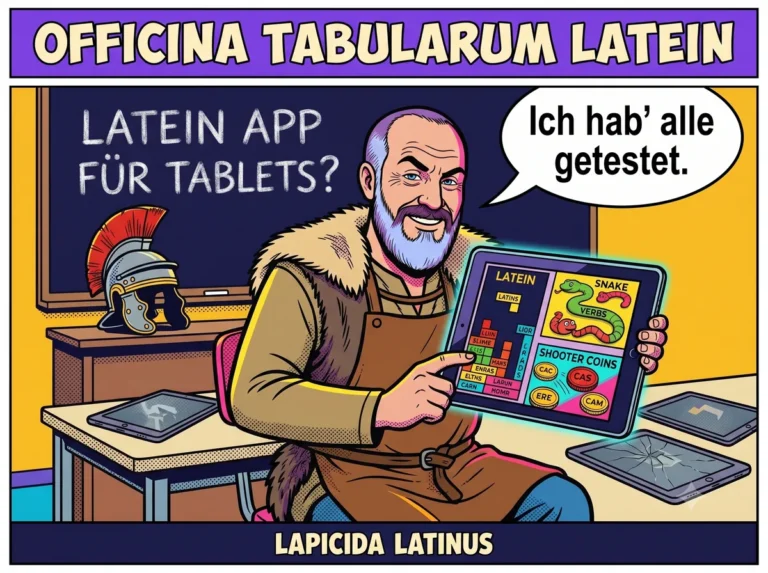 Latein App für Tablets 2026 — Vergleich: Latinon, Navigium, Lapicida