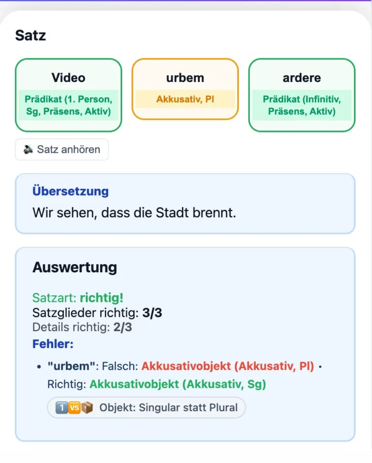 Lapicida Latinus – sofortige Auswertung mit Erklaerung