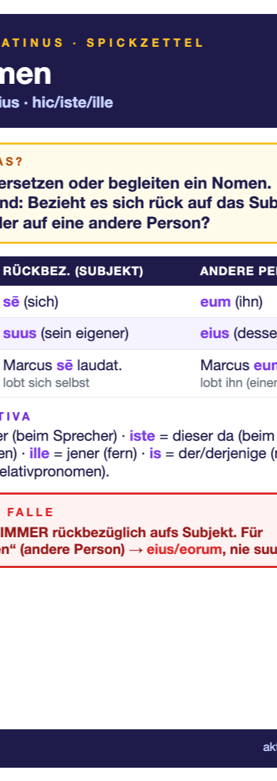 Spickzettel Pronomen (A6)